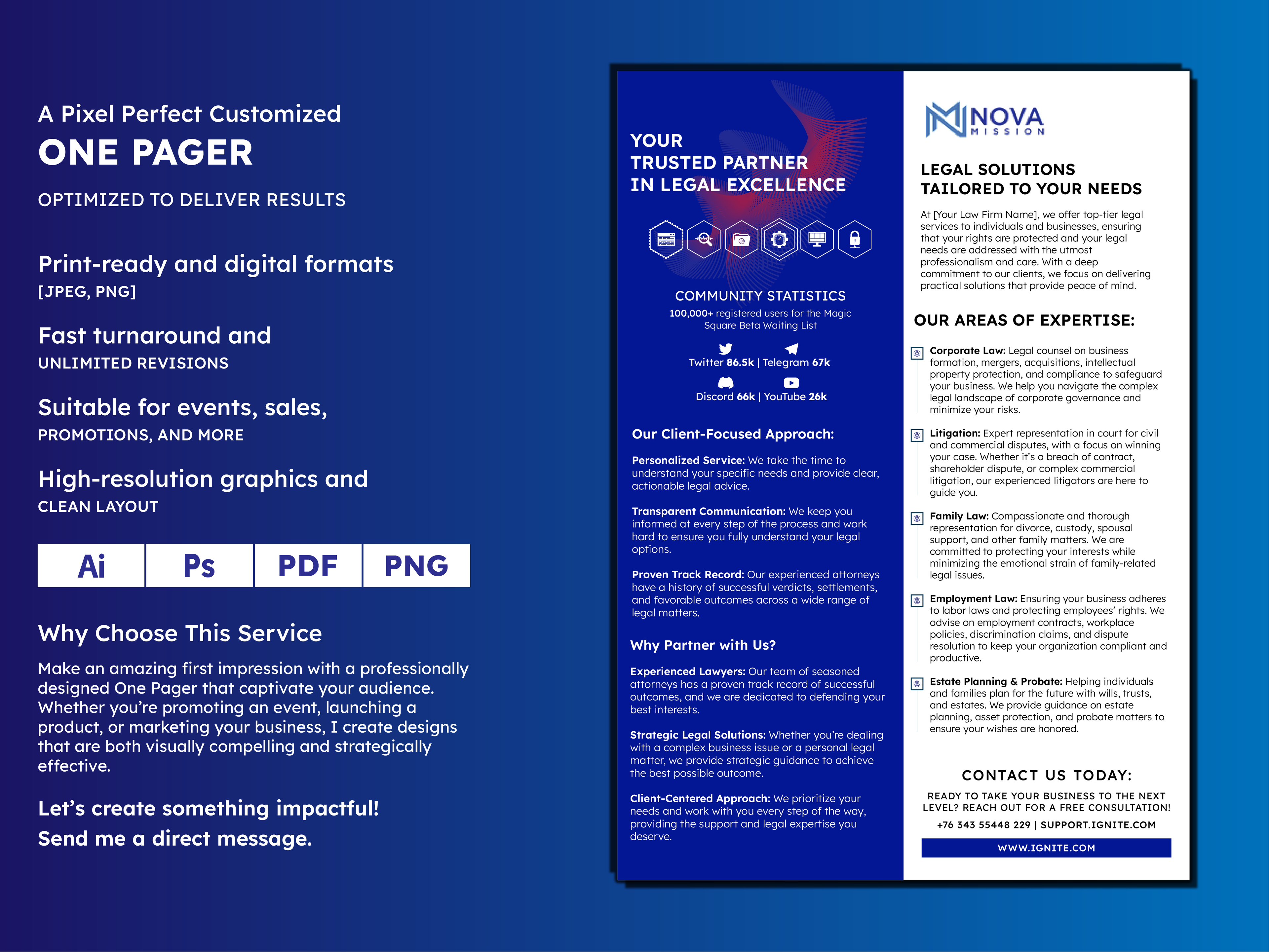 One Pager Design Project